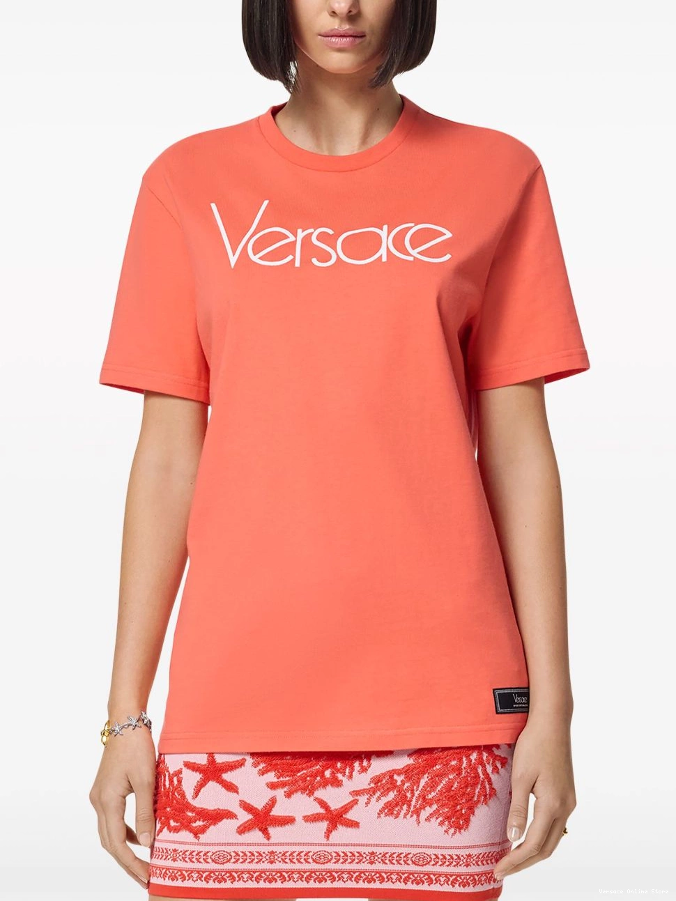 Affordable Re-Edition logo-print 1978 Women Versace T-shirt 0728